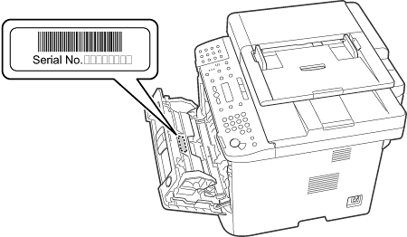 illustration of how to get your serial number